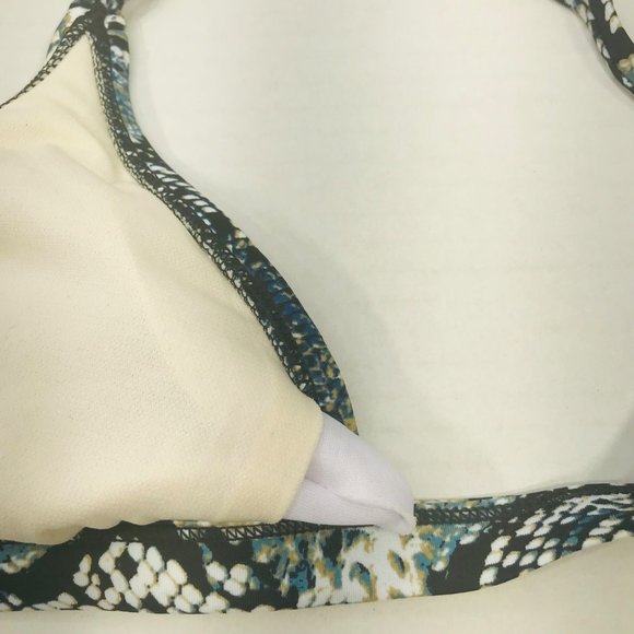 Shade And Shore Women's Size Small 4-6 Triangle Bikini Swim Top Snake Print New - Picture 15 of 15